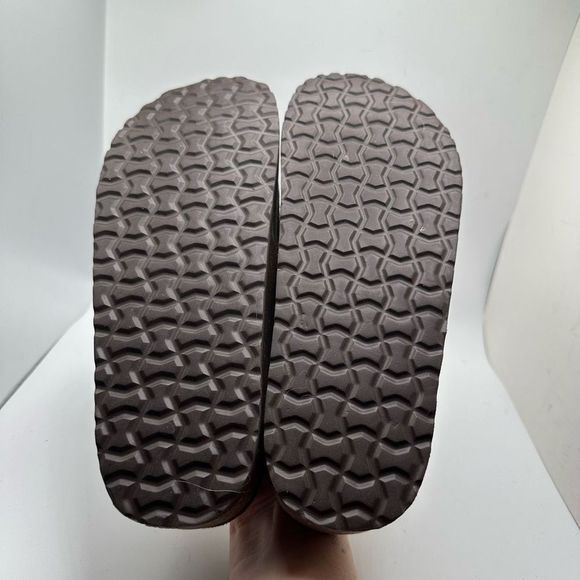 CUSHIONAIRE Women's Genuine Leather Cork Footbed Clog with +Comfort 8.5 WIDE BRO - Picture 5 of 7